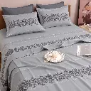 Elegant Gray Lace Bedding Bedroom.webp
