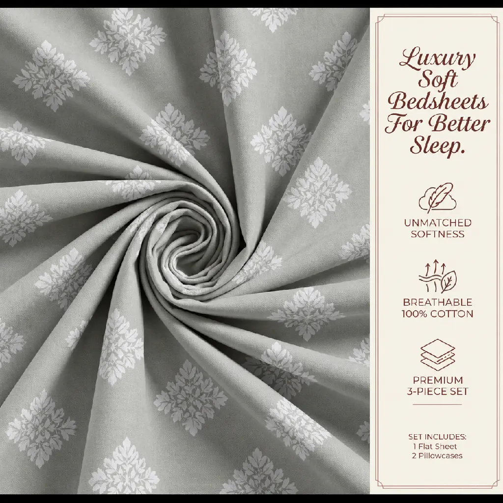 Luxury Soft Cotton Bedsheet Advertisement.webp
